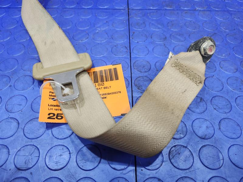 2009 Honda Accord Rear Seat Belt