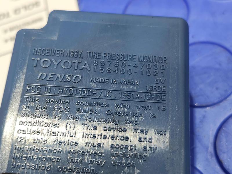 2010-2015 Toyota Prius TPMS Tire Pressure Monitor Control Module OEM 89760-47030