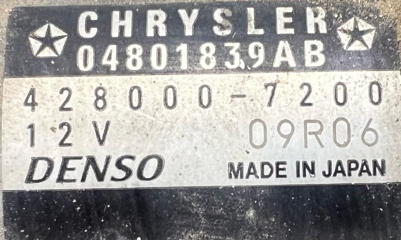 2012 Dodge Grand Caravan Starter Motor