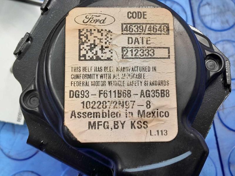 2013 Ford Fusion Rear Seat Belt