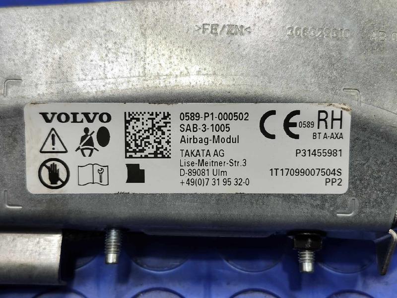 2017-2020 Volvo S90 Passenger Front Seat Air Bag Right Side Genuine OEM 31455981