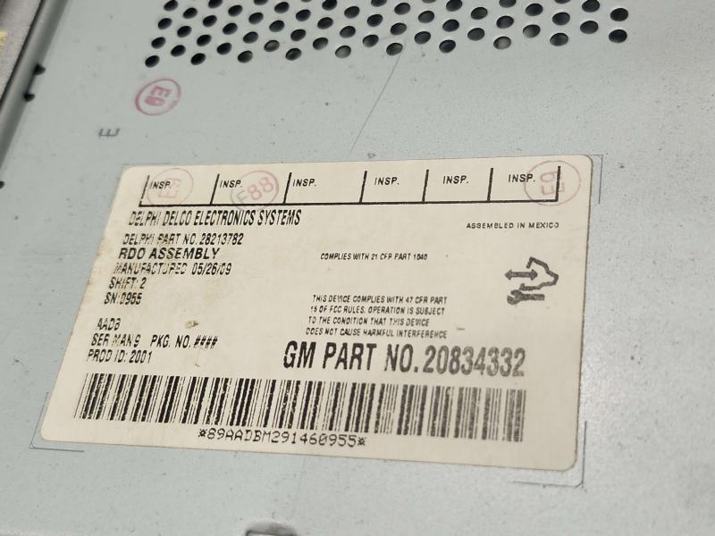 2009 Chevrolet Malibu Audio & Visual Equip.(Radio)