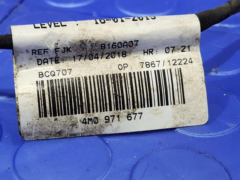 2017-2019 Audi Q7 Front Crash Impact Sensor Wiring Harness OEM 4M0971677