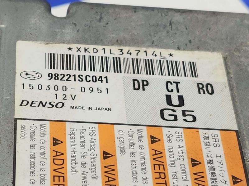 2009-2013 Subaru Forester SRS Restraint Control Module OEM 98221SC041