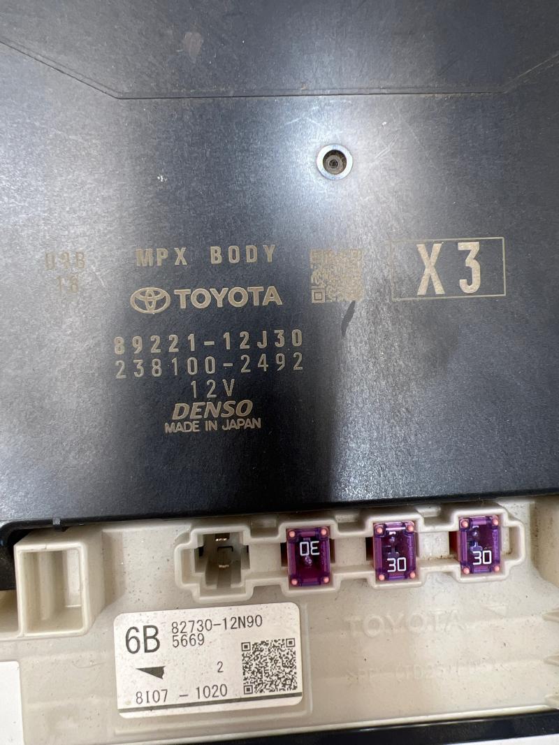 2019-2021 Toyota Corolla Hatchback Multiplex Network Junction Box 89221-12J30