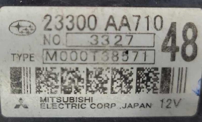 2014 Subaru Forester Starter Motor