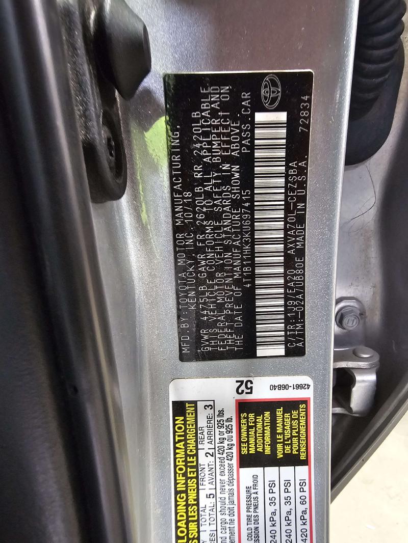 2019 Toyota Camry Lower Control Arm Rr