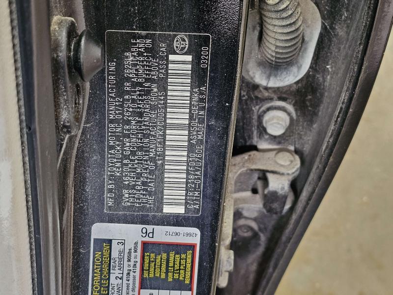 2012 Toyota Camry Condenser
