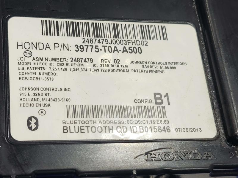 2013 Honda CR-V Chassis Brain Box