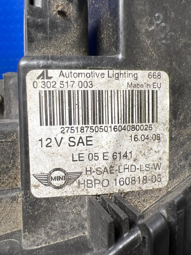 2008 MINI Cooper Headlamp Assembly
