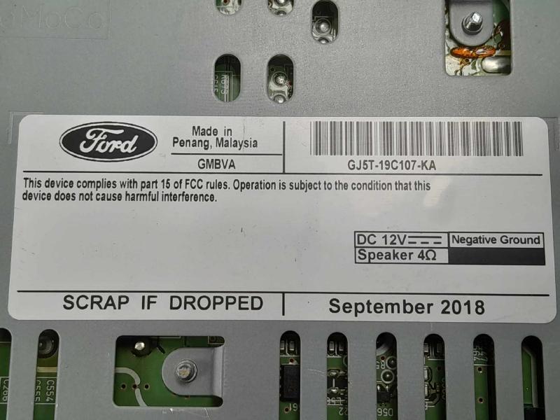 2019 Ford Escape Radio Receiver AM-FM-MP3 OEM GJ5T19C107KA