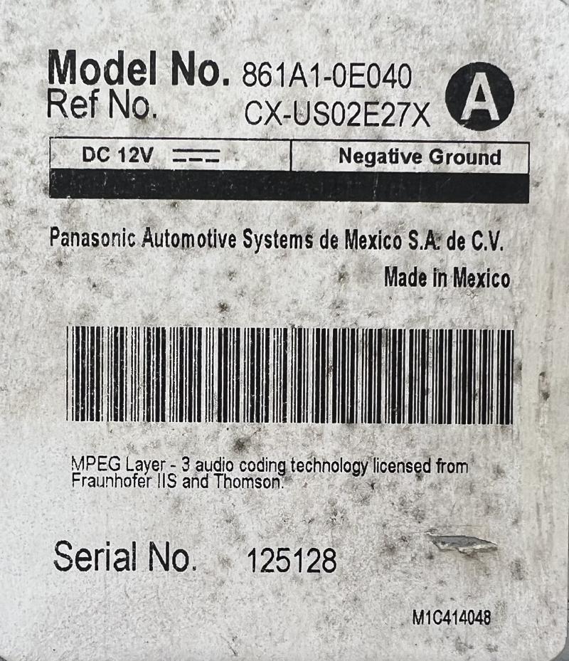 2011 - 2013 Toyota Highlander Multi-Media Interface Module OEM 861A1-0E040