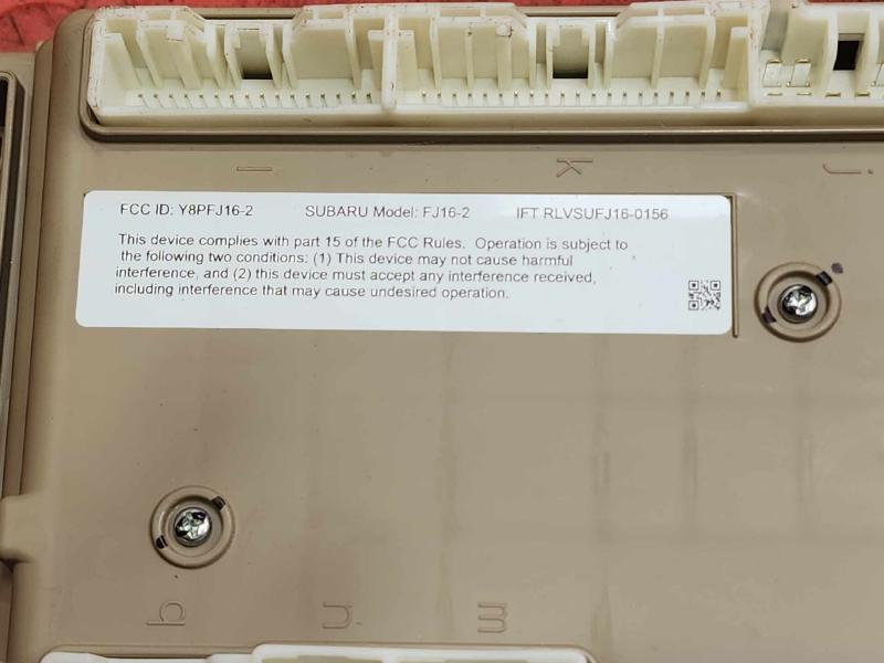 2021-2022 Subaru Impreza Cabin Fuse Box Junction Block Left OEM 82201FL45A