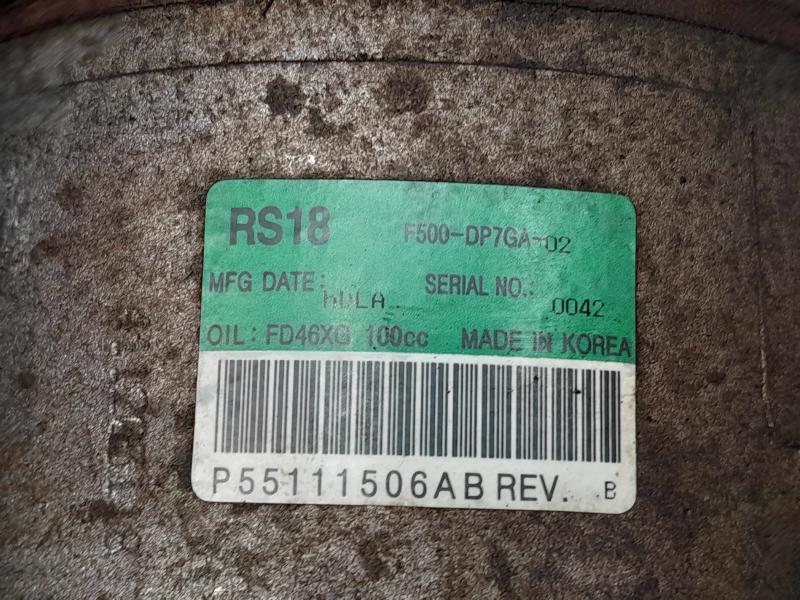 2012 Jeep Liberty A/C Air Compressor