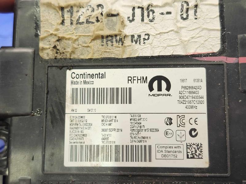 2018 Jeep Compass Recevier Hub Control Module Genuine OEM Part 68286842AD