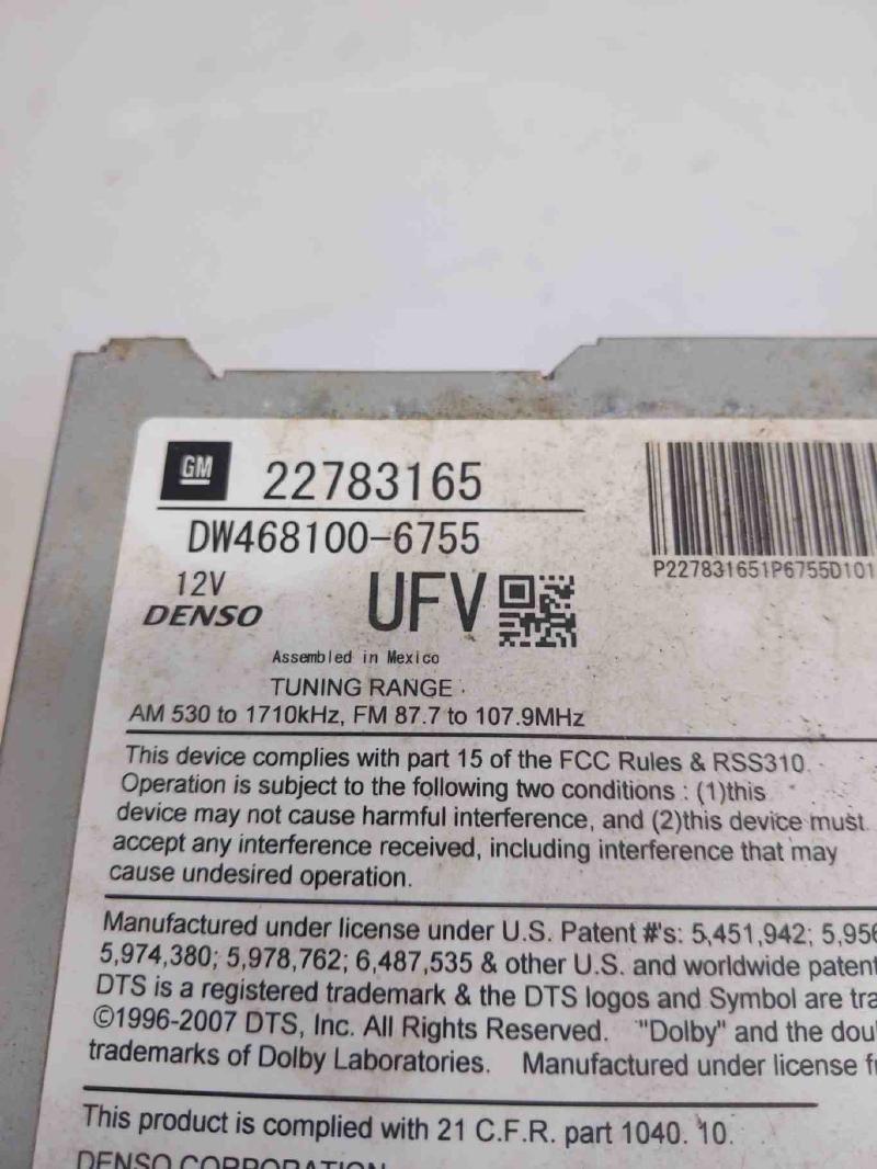 2011 Chevrolet Volt Audio & Visual Equip.(Radio)