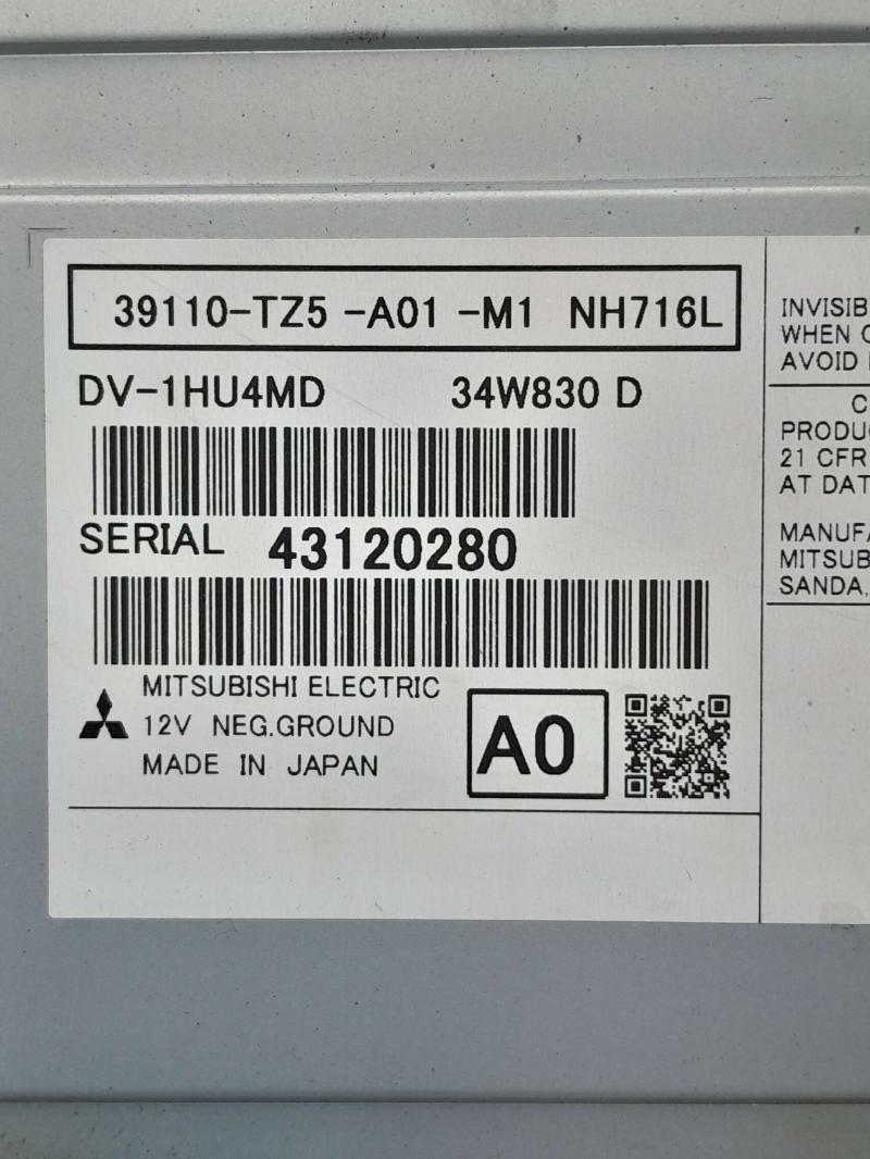 2014 - 2020 Acura MDX Rear Entertainment DVD Player OEM 39110TZ5A01