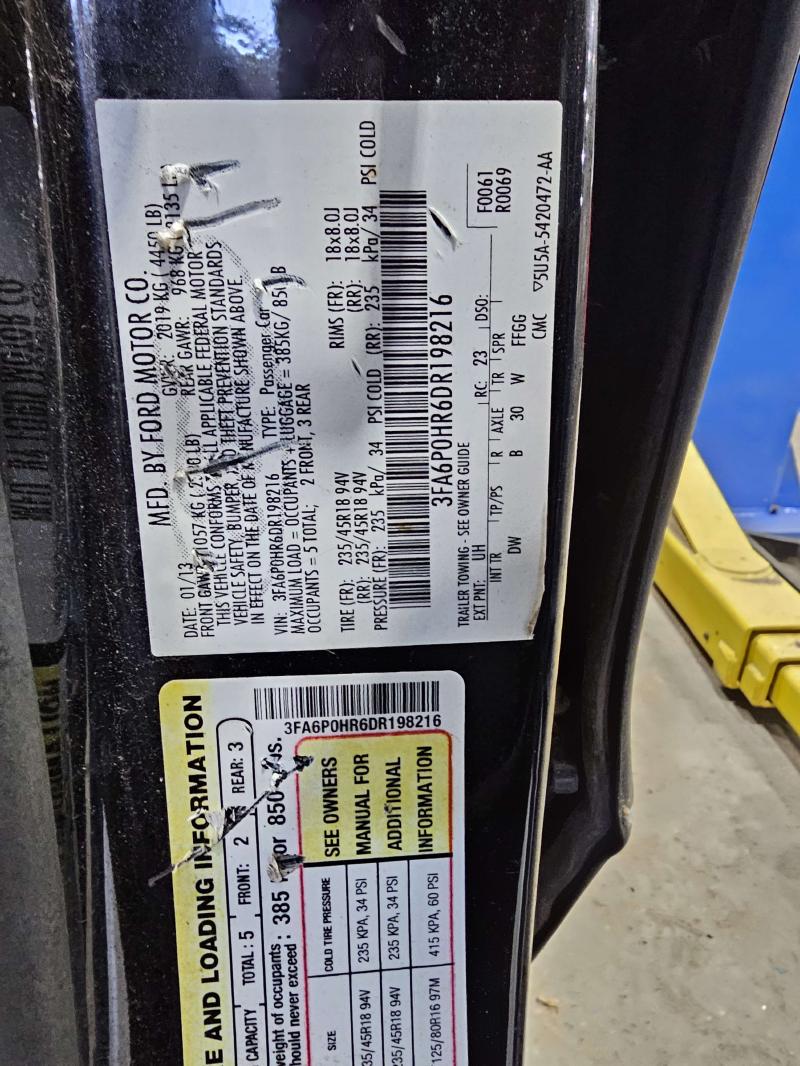 2013 Ford Fusion Air Bag