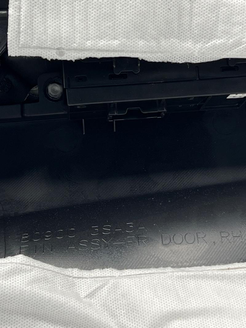 2019 Nissan Sentra Front Door Trim Panel
