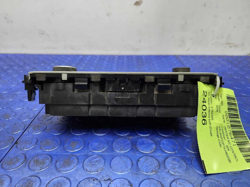 2018 Honda Civic Heater A/C Control