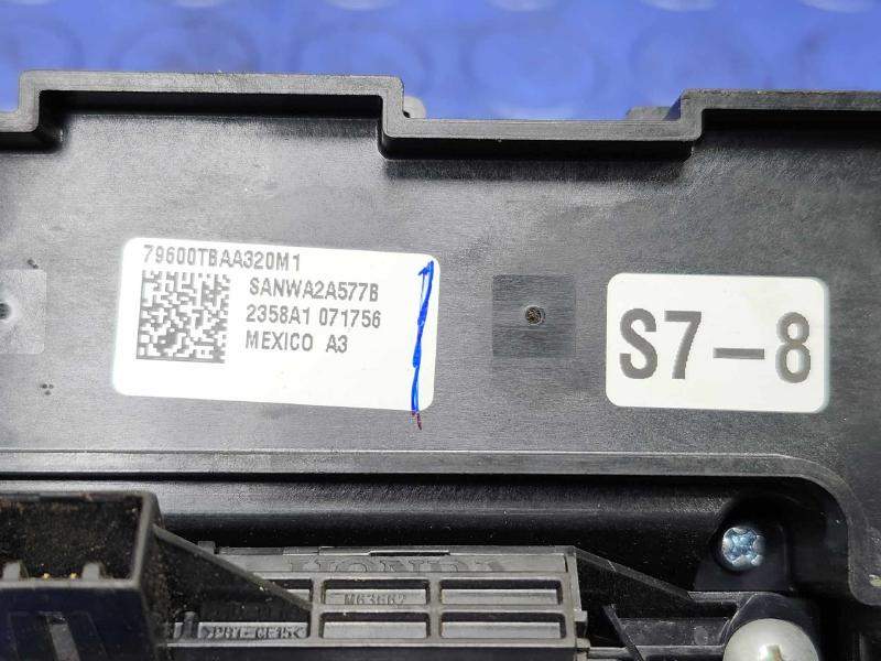 2018 Honda Civic Heater A/C Control
