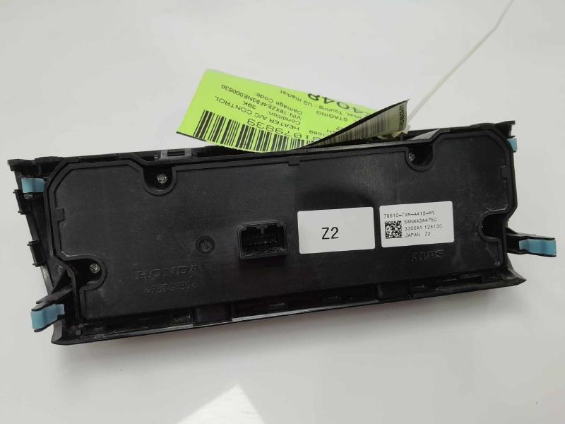 2022 Honda Insight Heater A/C Control