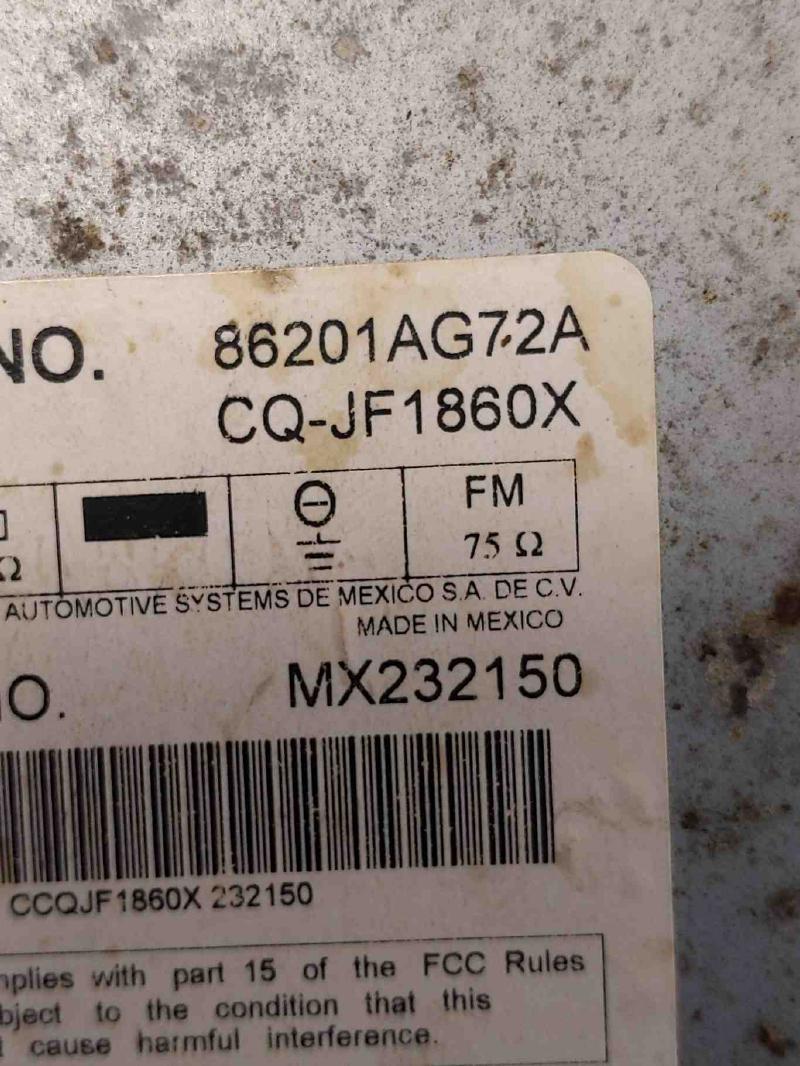 2009 Subaru Legacy Outback Radio Receiver AM FM CD 9 Spkr OEM 86201AG72A