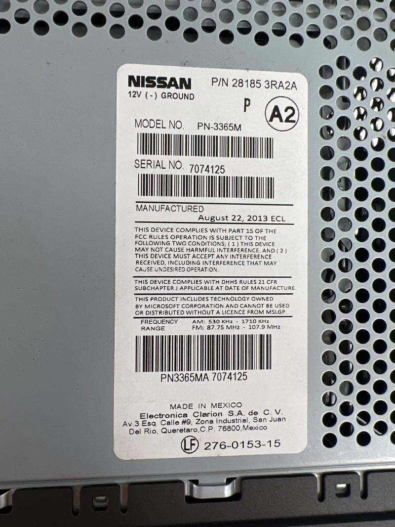 2013 2014 Nissan Sentra Radio AM FM Single CD w/o Screen w/o Nav OEM 281853RA2A