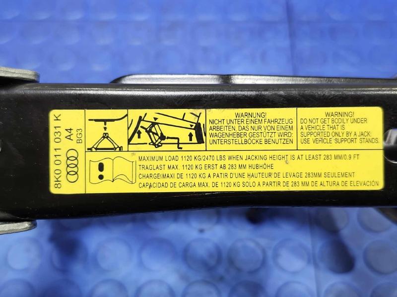 2009-2016 Audi A4 Sedan Spare Tire Tools Jack Kit Assembly OEM 8K0011031M
