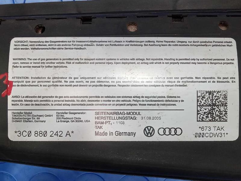 2006 Volkswagen Passat Air Bag