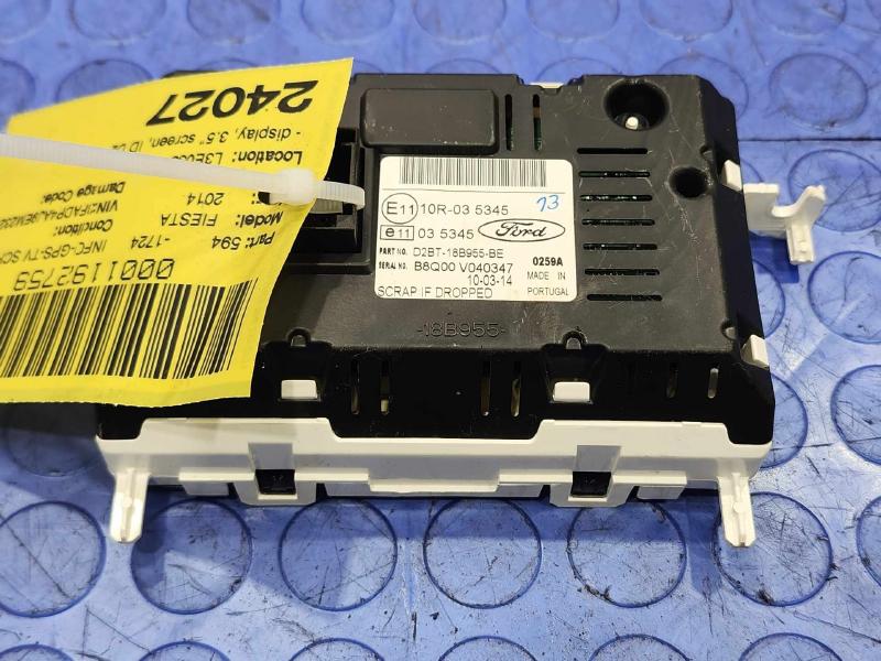 2014-2017 Ford Fiesta 3.5" Dash Display Screen Genuine OEM D2BT18B955BE