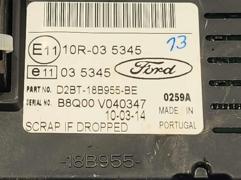 2014-2017 Ford Fiesta 3.5" Dash Display Screen Genuine OEM D2BT18B955BE