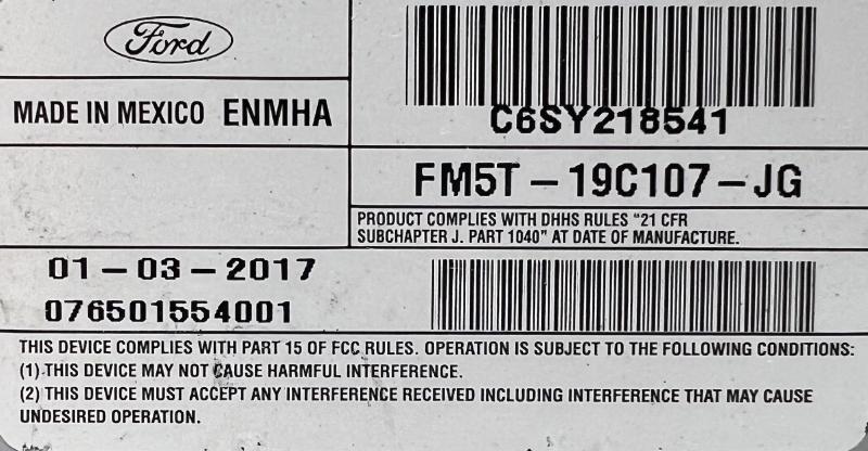 2017 Ford Focus Audio & Visual Equip.(Radio)