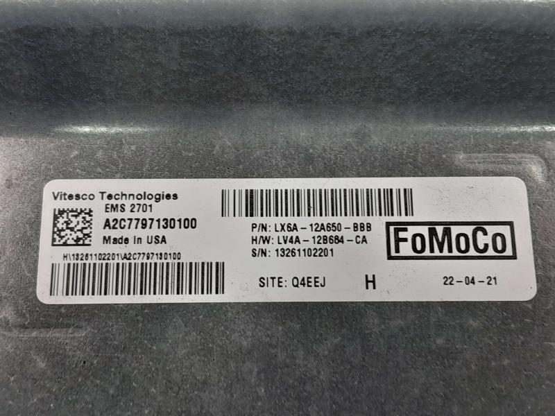 2022 Ford Maverick 2.5L Hybrid Electronic Control Module ECU ECM PCM OEM LX6A-12A650-BBB