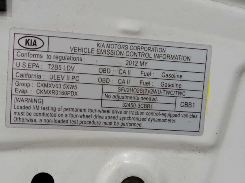 2012 Kia Sorento Hood