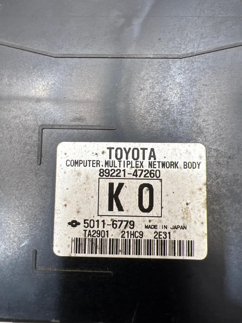 2012 Toyota Prius Multiplex Network Body Module OEM 89221-47260