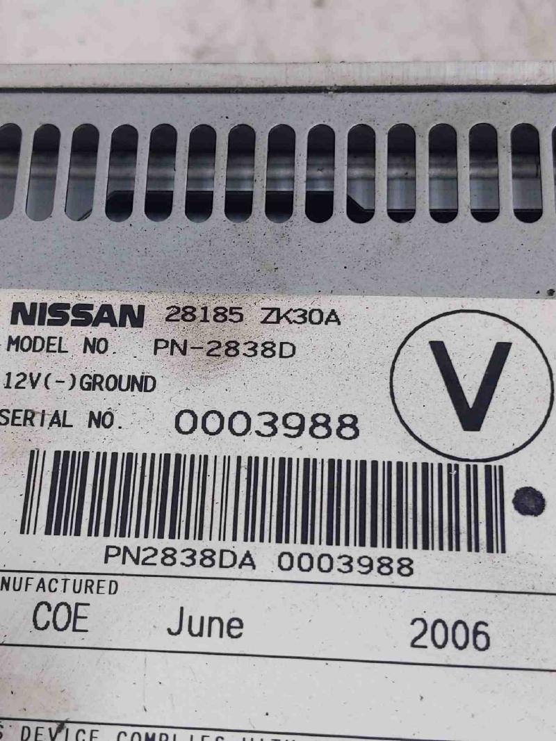 2007 Nissan Maxima Radio AM FM Stereo Single CD OEM 28185ZK00A