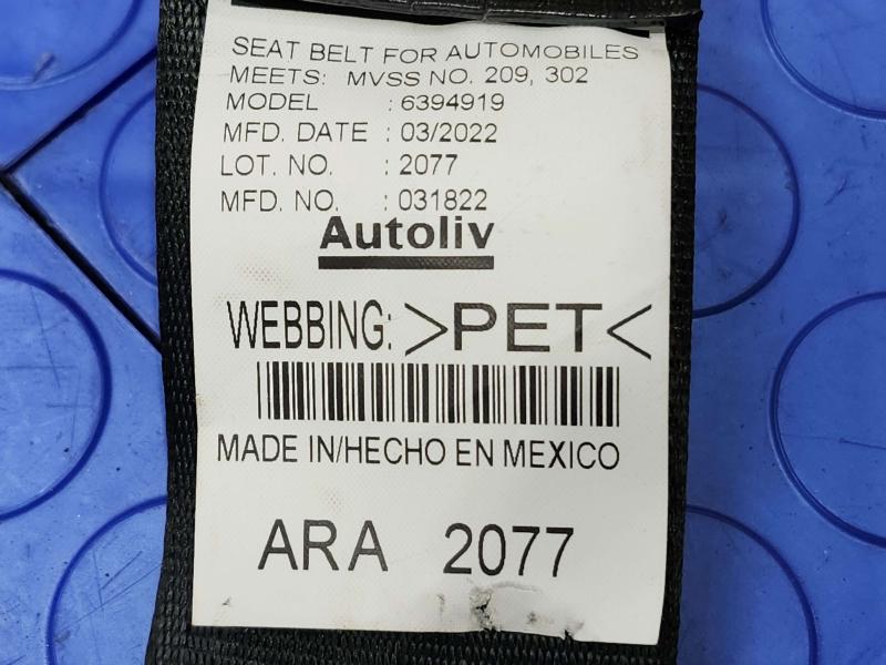 2022 Honda Accord Rear Seat Belt