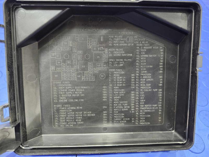 2019 Chevrolet Bolt Engine Fuse Box