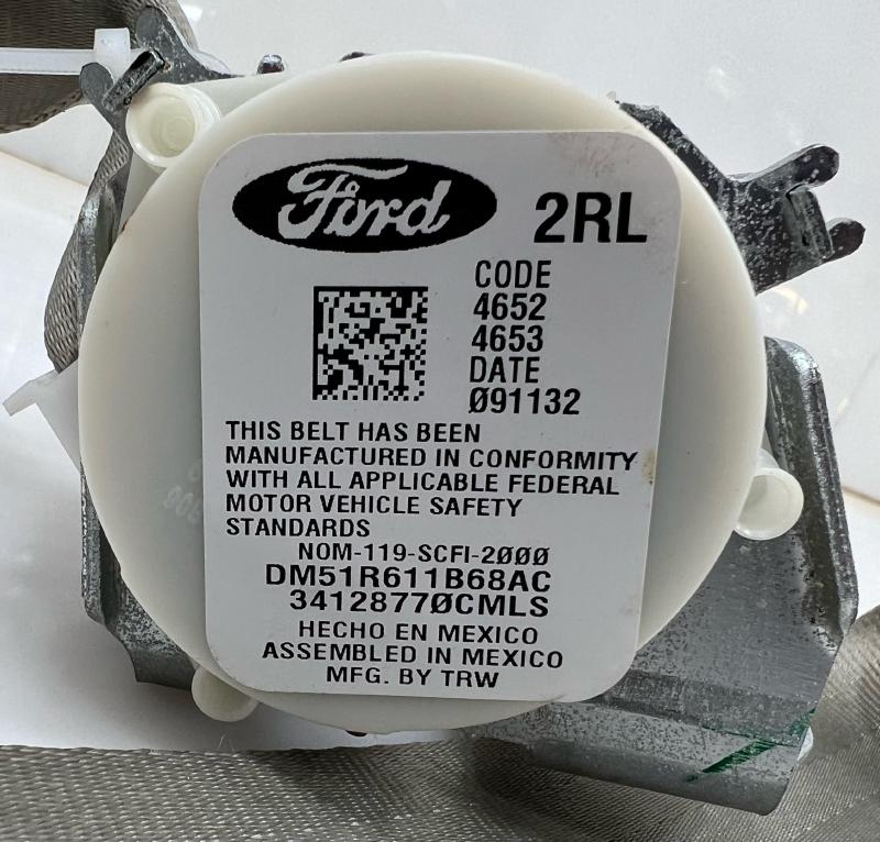 2013 Ford C-MAX Rear Seat Belt