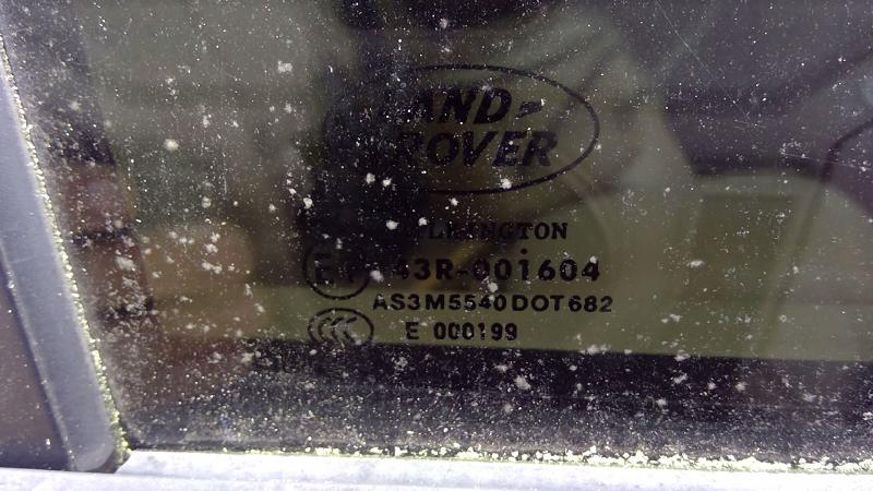 2010 Land Rover Range Rov Rear Door Glass/Window