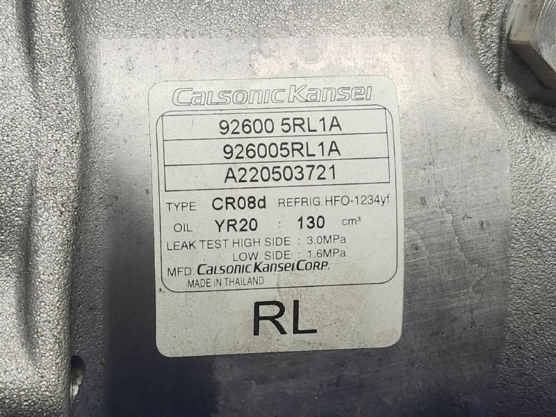 2020-2024 Nissan Versa 1.6L AC Compressor Assembly Genuine OEM 926005RL0A