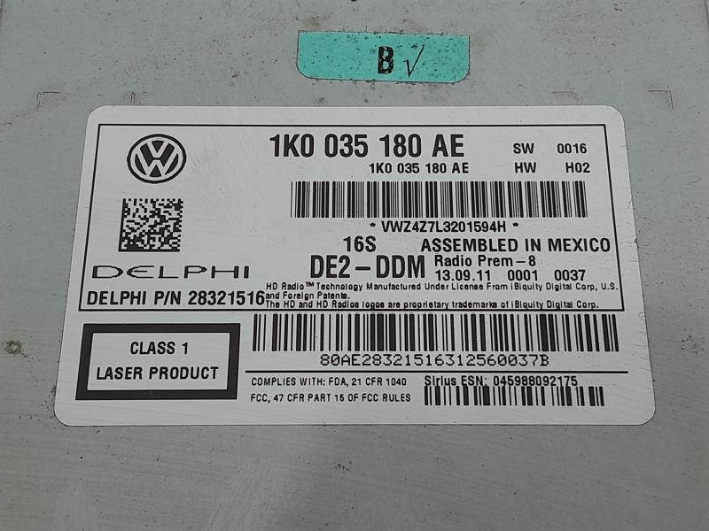 2012 Volkswagen Jetta Audio & Visual Equip.(Radio)