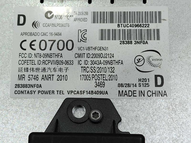 2013-2017 Nissan Leaf Bluetooth Communications Control Module OEM 283883NF0A