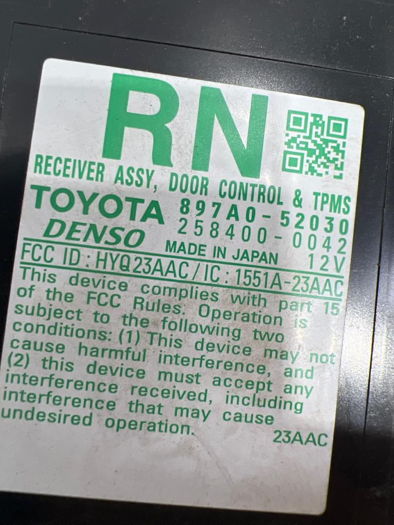 2016 Toyota Prius Chassis Brain Box