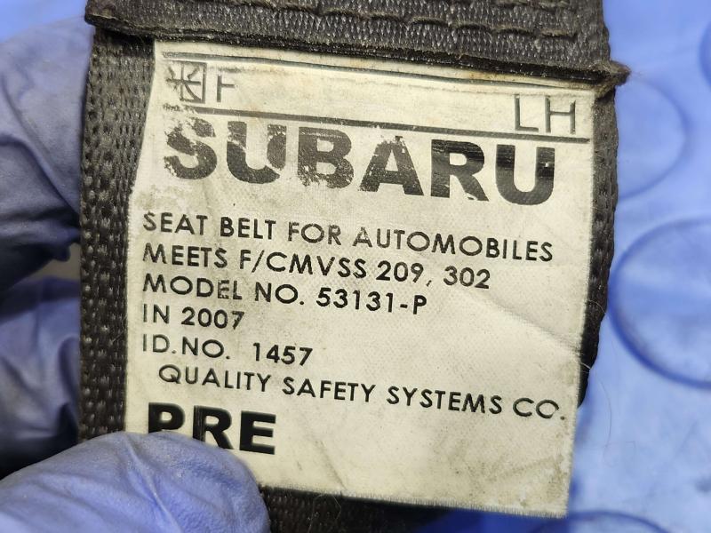 2008 Subaru Legacy Front Seat Belt