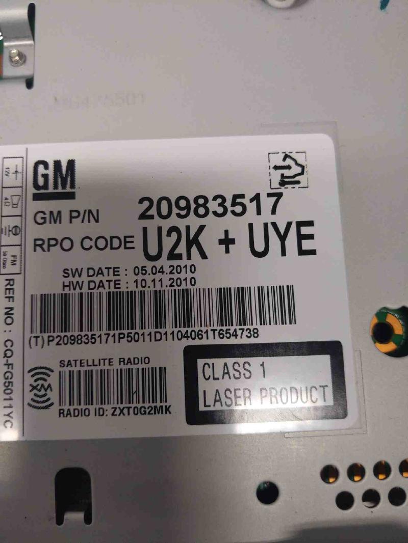 2011 GMC Terrain Audio & Visual Equip.(Radio)