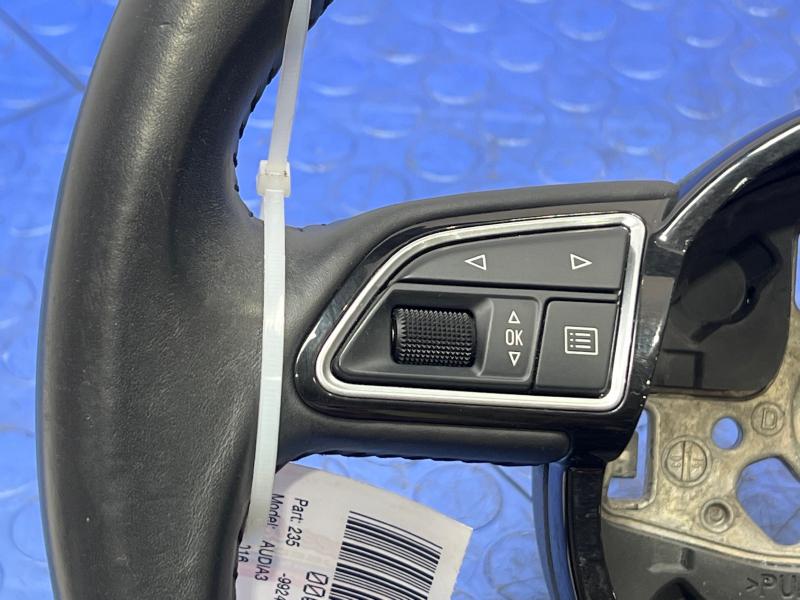 2015-2016 Audi A3 Steering Wheel Black Leather without Paddle Shift OEM 8V0419091BBCJM