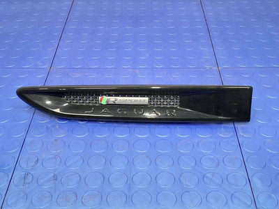 2017 Jaguar XE R-Sport Fender Side Vent Molding Gloss Black Left Driver Side OEM T4N16033,LH