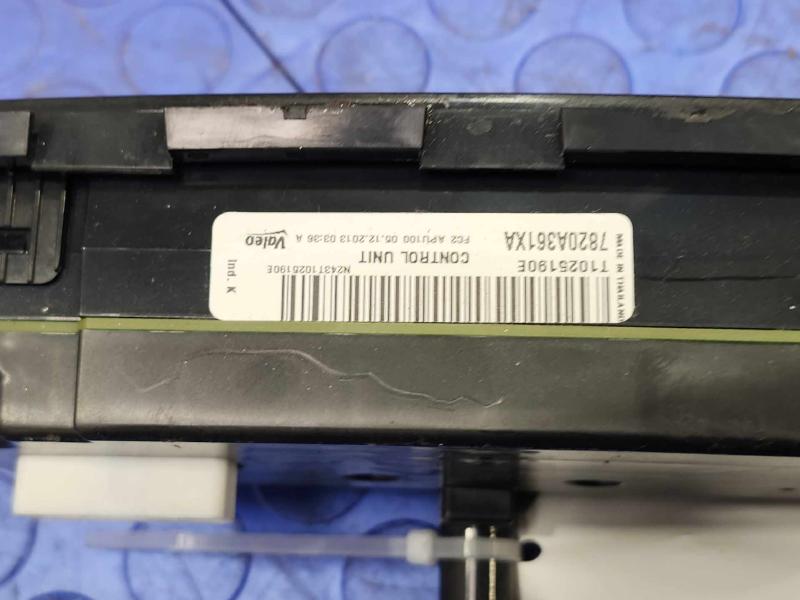 2014 Mitsubishi Mirage Heater A/C Control